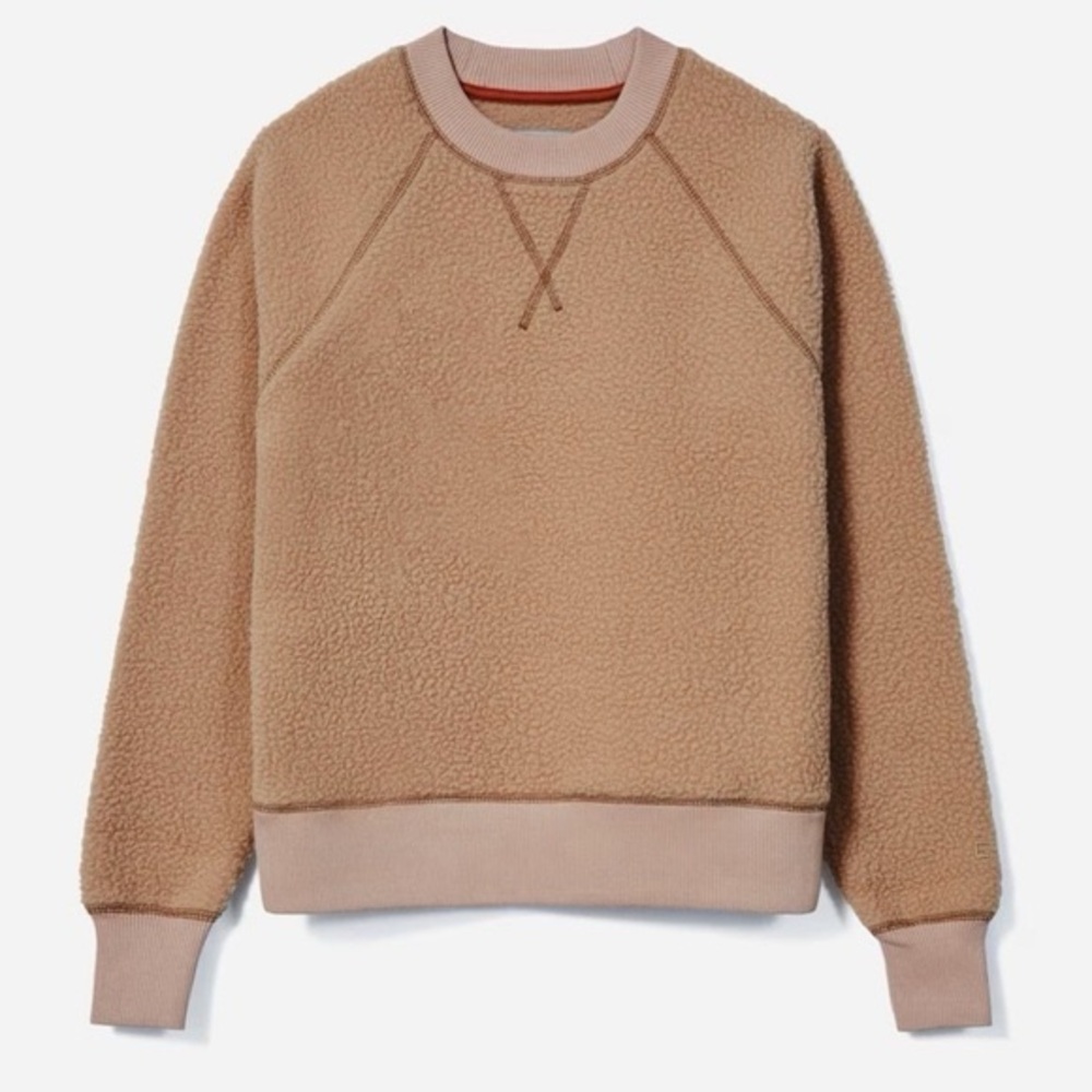 Everlane Tan Sherpa Sweatshirt